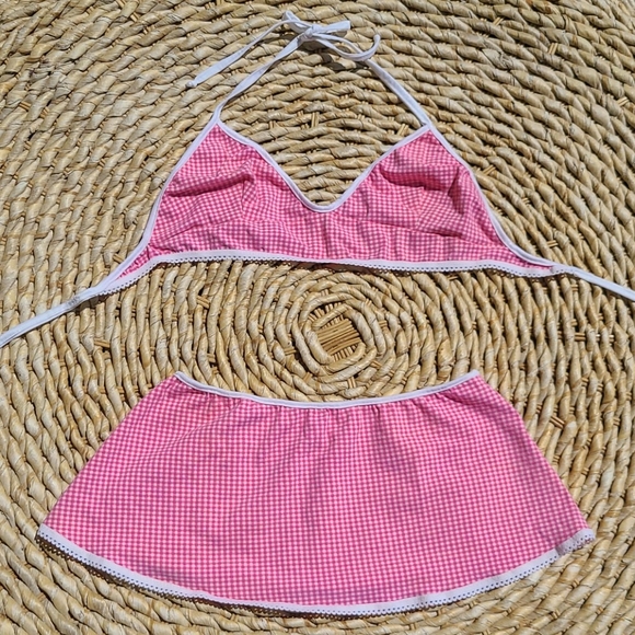 None Intimates & Sleepwear Checkered Skirt And Halter Top Set